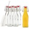 6 Pack 8 oz Swing Top Glass Bottles with Stoppers and 1 Cleaning Brush for Homemade Kombucha, Vanilla Extract, Infused Oil, Vinegar, Tea
